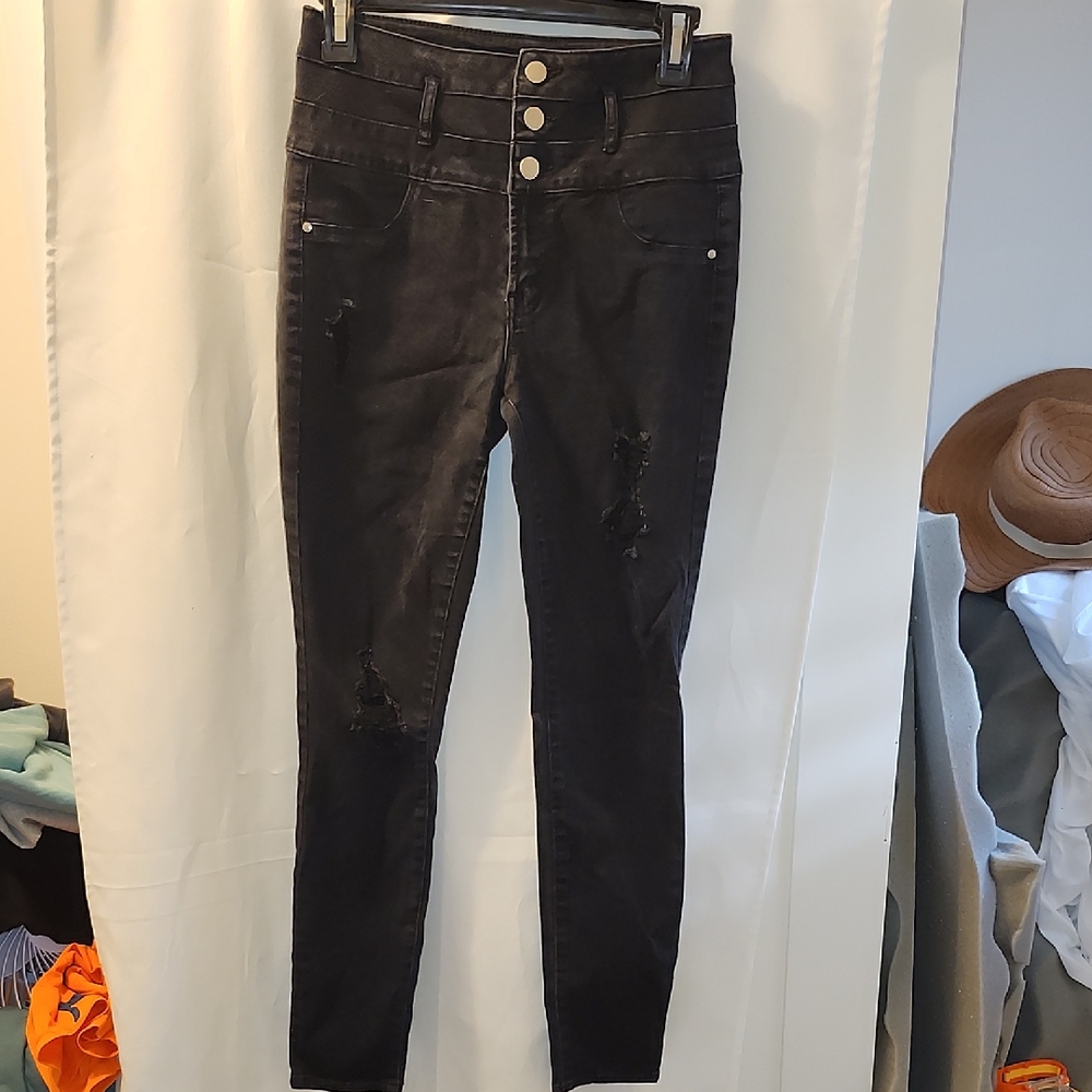 Refuge Black Denim with Gold Accent